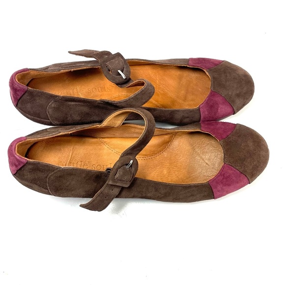 Gentle Souls Women’s Platform Mary Jane Wedge Shoes Brown/Red Suede Size 10M - Picture 12 of 12